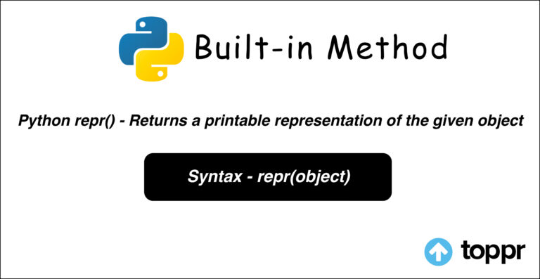 what does repr do in python